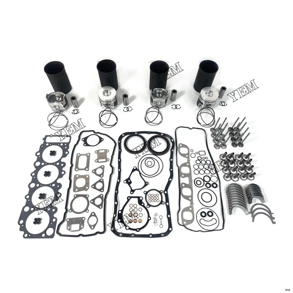4HL1 Overhaul Kit With Bearings Set Piston Rings Full Gasket Set Valve Liner Kit for Isuzu