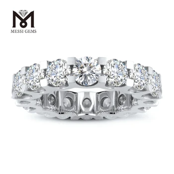 Fashion 14k 18k gold jewelry eternity wedding band engagement diamond moissanite ring