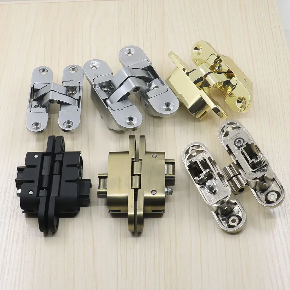 Adjustable 3D Invisible Hinge Modern 5-Fulcrum 3-Axis Zinc Alloy Hinge