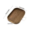 Sofa armrest tray - square walnut color