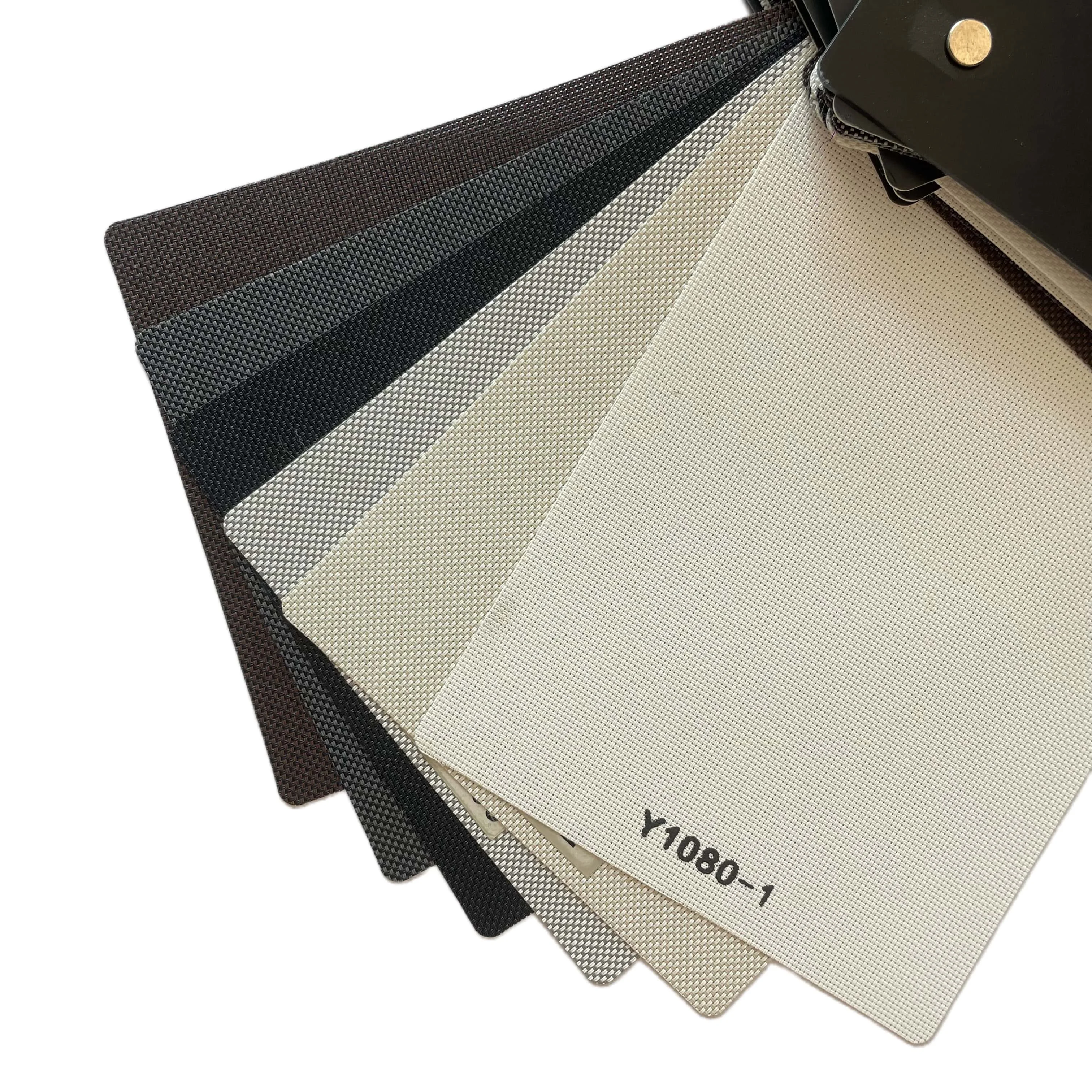 Hometextile 30% Polyester + 70% PVC Flame Retardant Waterproof 1080 Sunscreen Roller Blinds Curtain Fabric Blackout Black Color