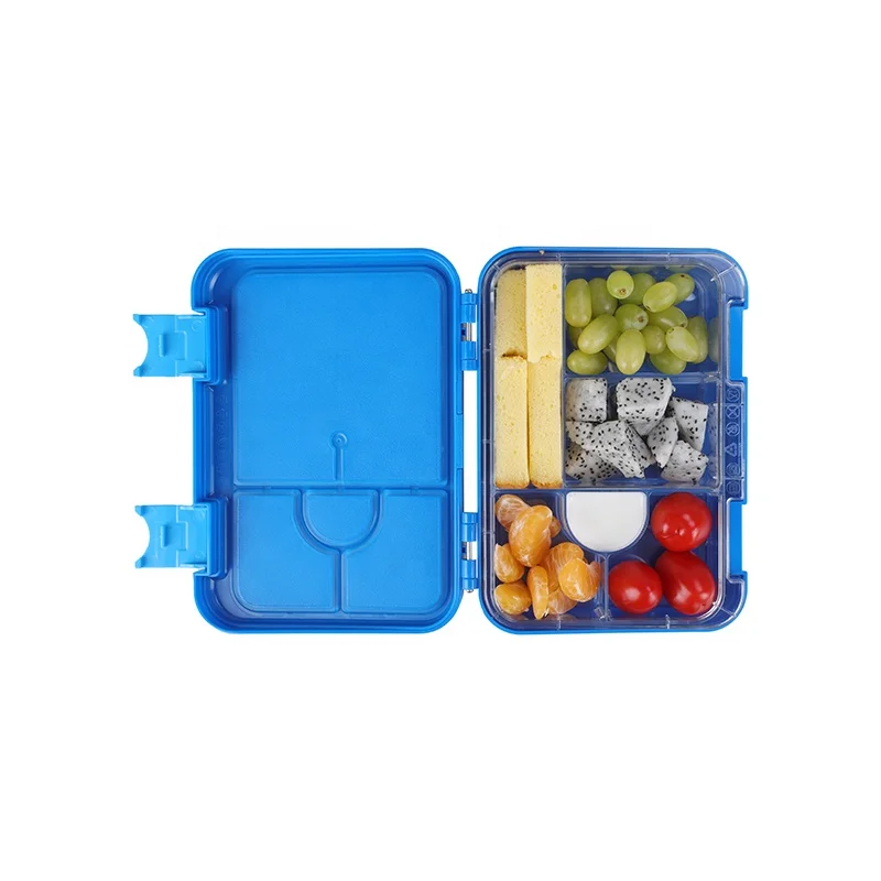 Ins Portable Plastic Kids Nutrition Balance 6 Compartments Bento