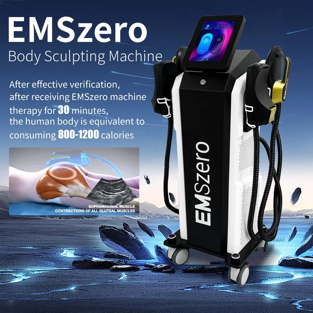 High Energy 4 Handles EMSzero Body Slimming Sculpting Machine EMS EMT RF Weight Loss Fat Burning Beauty Equipment CE OEM Salon