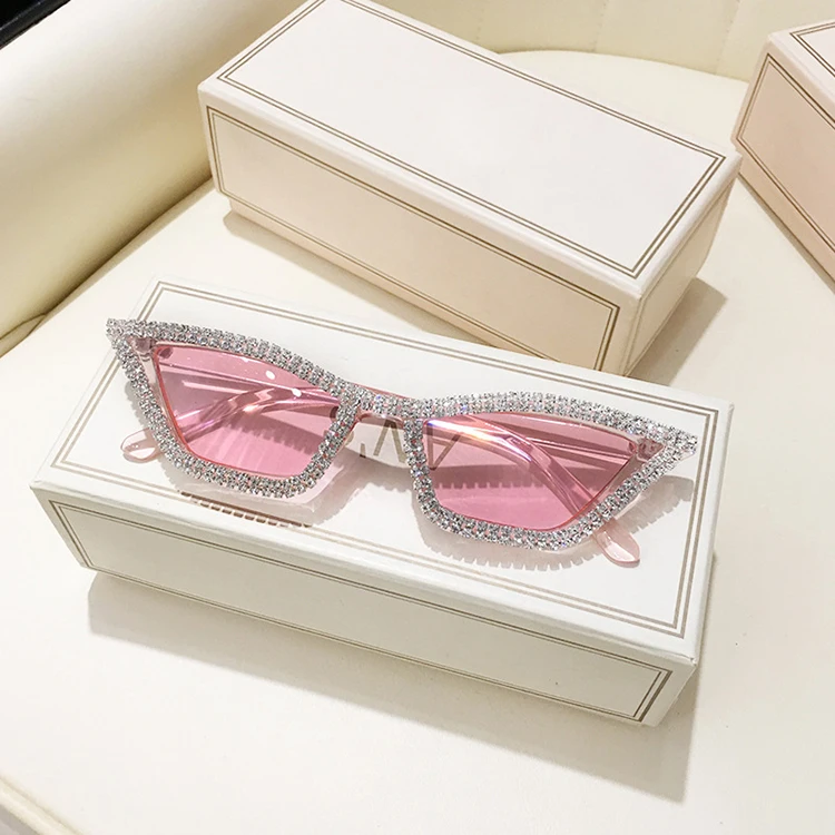 Rhinestone Bling Crystal Sunglasses Retro Disco Glasses for Women Amazon.com: ailov Sparkly Rhinestone Retro Sunglasses for  main image 4