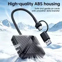 5 in 1 USB3.0 Reader Storage Box Adapter With USB/Type-C Cable Support 5Ports Read Simultaneously for SD/TF Card Storage Manager