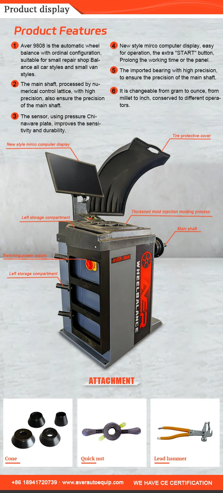 Wheel Balancing Computer Full Automatic Wheel Alignment Computer TYRE Balancer for Sale High ...