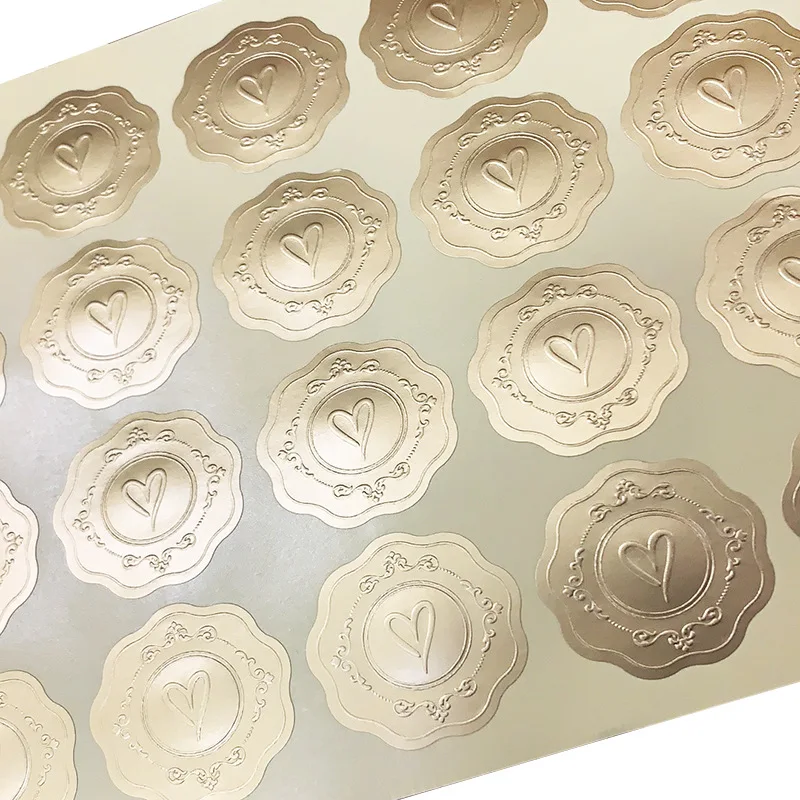 Custom Wholesale Logo 3d Embossed Label Hot Stamping Sticker Emboss ...