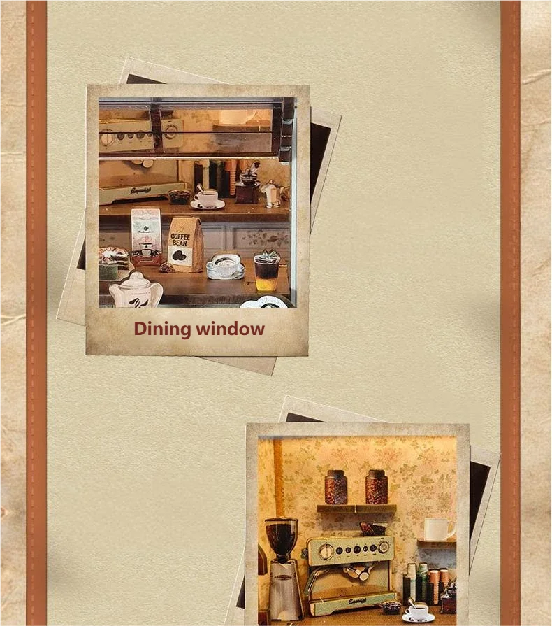 product coffee house doll houses 3d wooden puzzle ce certified eco friendly miniature architecture book nook-7