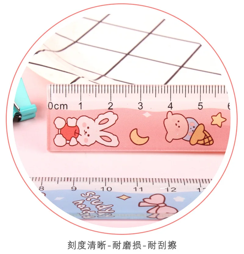 Staching Rular Girl Cartoon Girl Ruler Kawaii Stationery Ruler School Plastic Ruler 15cm ...