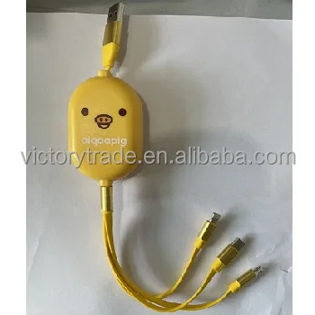 V-GF20210401009 милые с принтом «уточка», «3 в 1» сотового телефона зарядный шнур/Маст-хэв для выхода в свет