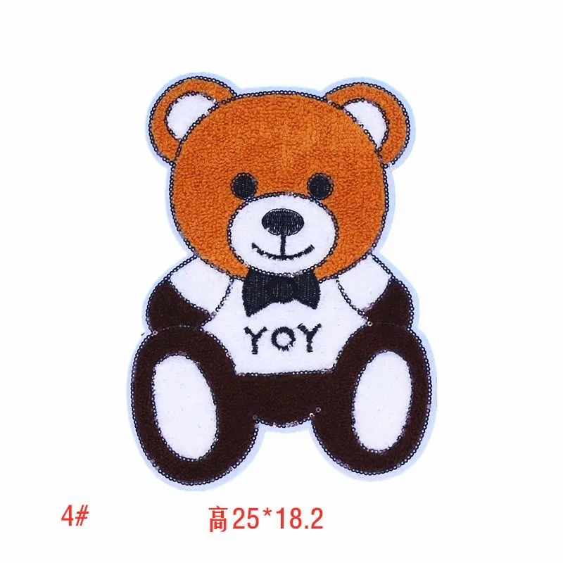 Embroidery Chenille Bear Badges,embroidered Animal Appliques