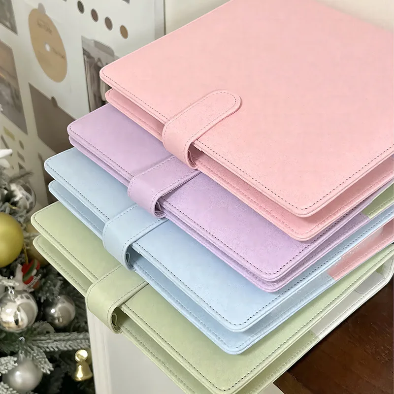 Macaroon A5 Pu Patchwork Glitter Binder Kpop Photocards Collect Book 3 ...