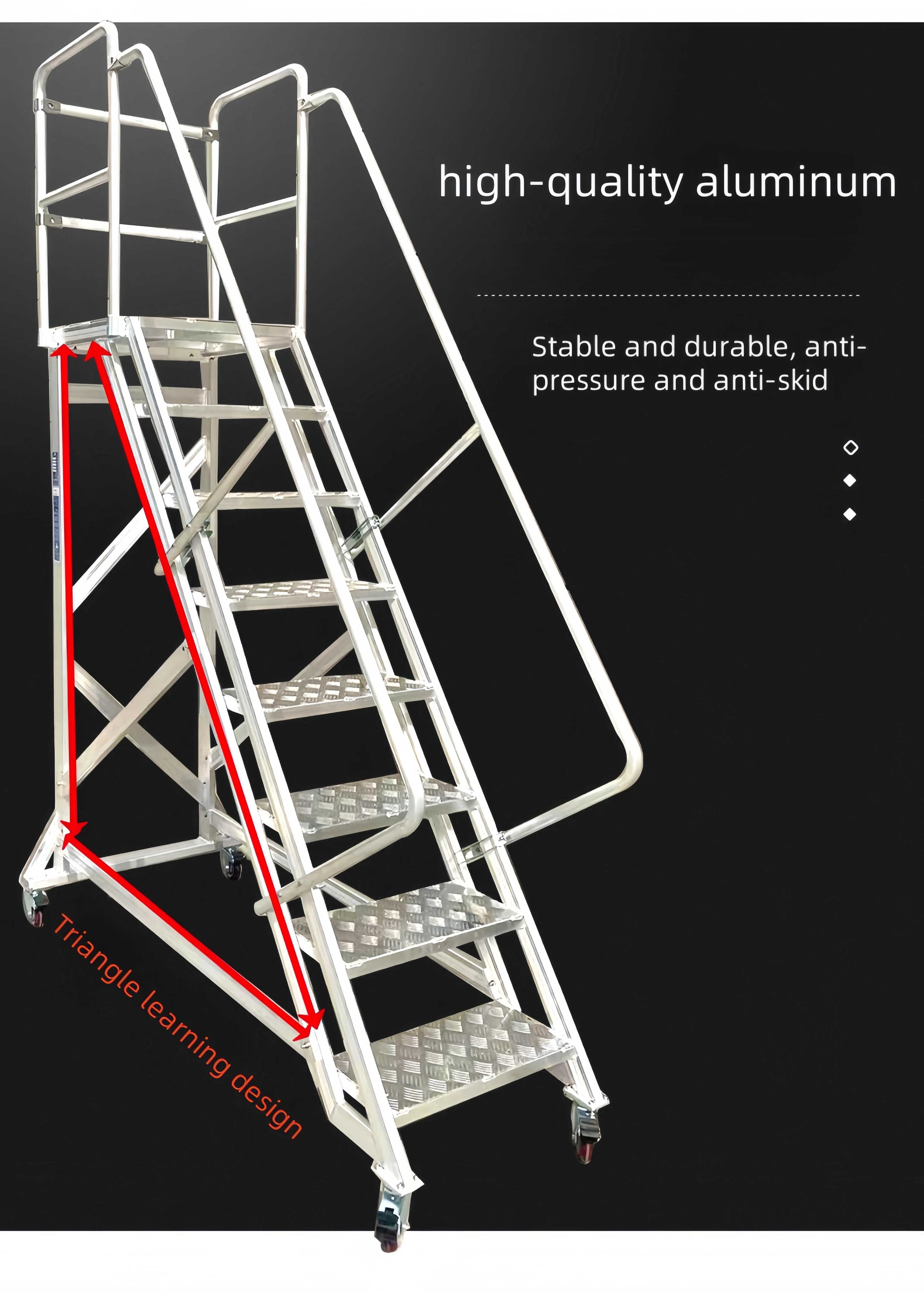 Customized Aluminum Alloy Aircraft Maintenance Platform Working Ladder for Airport Use Industrial Equipment