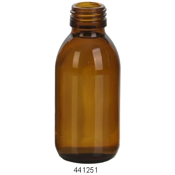 pharmaceutical brown amber glass bottle for medicine bottle with plastic cap