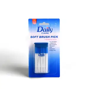 New Soft Brush Interdental Toothpick with Mint Flavor SOFT BRUSH RUBBER TOOTHPICK