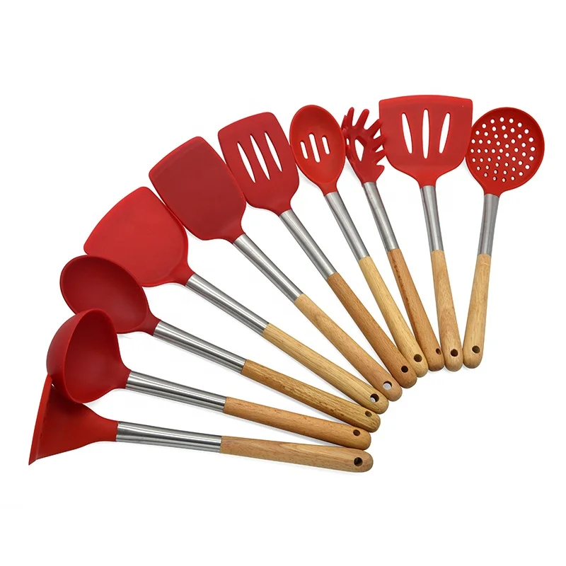 Custom Wholesale Oak Wood Beech Bamboo Handle Wooden Stainless Steel Silicone Cooking Tool Kitchen Accessories Utensil Set Buy Design Kitchen Accessories Wooden Stainless Steel Kitchen Accessories Set Custom Accessories Set Product On Alibaba Com