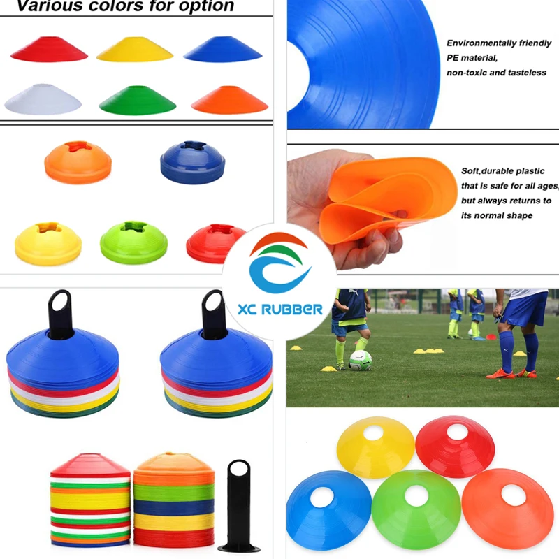 New Set of 10 Space Markers Cones Soccer Football Ball Training Equipment  NP 