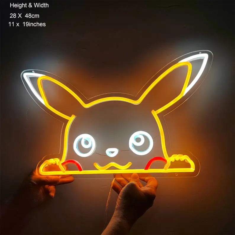 product neon sign led light custom decoration hand crafted wall hangings home decor decor pikachu  gengar squirtle bulbasaur charizard-2