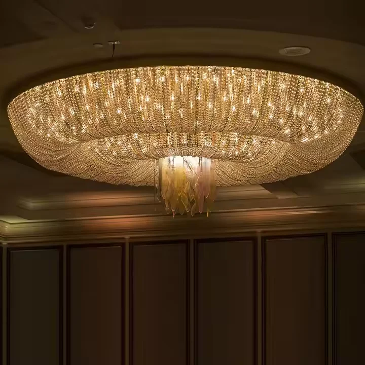 Индивидуальный Современный хрустальный потолочный светильник K9 квадратная вилла лобби отеля роскошный большой подвесной