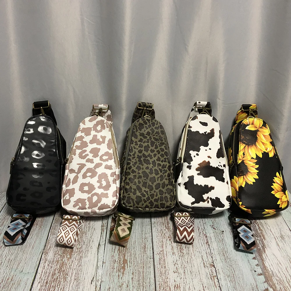 Vintage Boho Sun & Moon Crossbody Bag For Women - Adjustable Strap, 3 Zipper Pockets, Multi Color