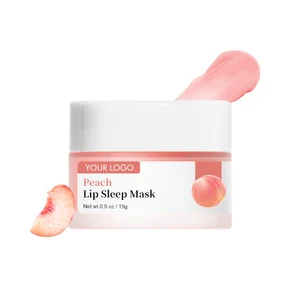 OEM ODM 15g 20g OEM Private Label Wholesale Custom Logo Brightening Moisturizing Peach Pink Lip Sleeping Mask
