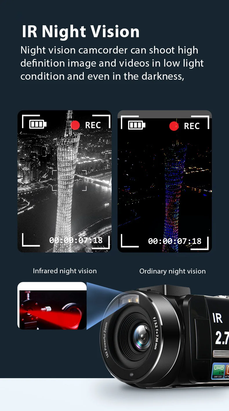 2.7k Mini Dv Player 1080p Video Camera Recorder Cheap Camcorder Digital