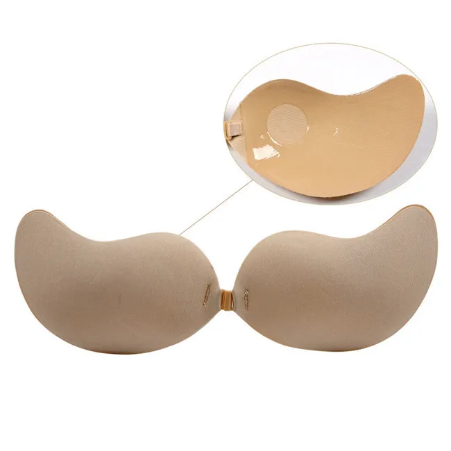 Push up Invisible Seamless Strapless Backless Adhesive Silicone Bra