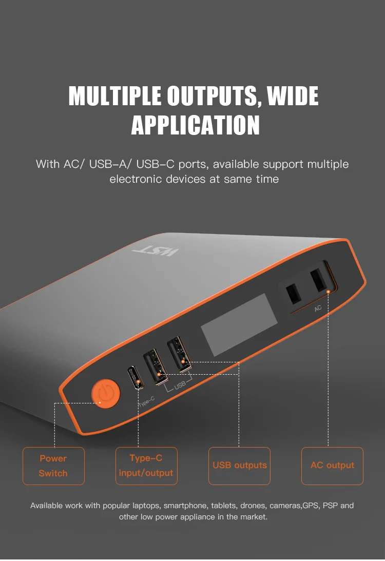 Wst Laptop Powerbank Power Station 100w Laptop Power Bank New Arrival