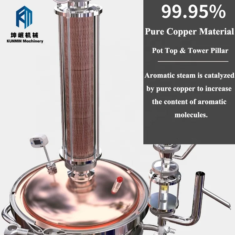 Uniquely Structural Design Rose Essential Oil Making Machine Steam Distillation