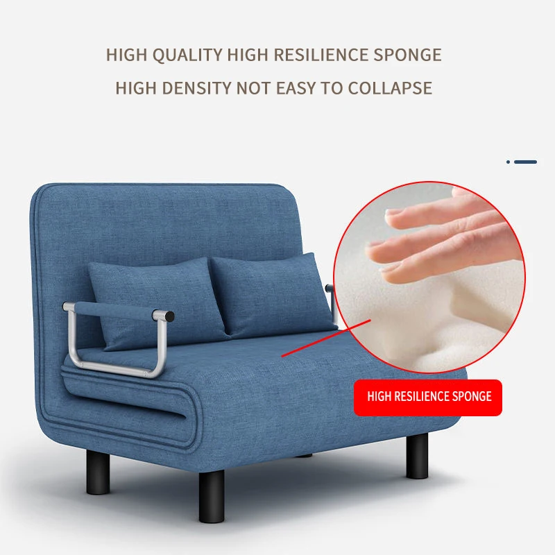 Hot Sale Sofa Bed Cheap Foldable Couch Small Simple Nordic Grey Fabric