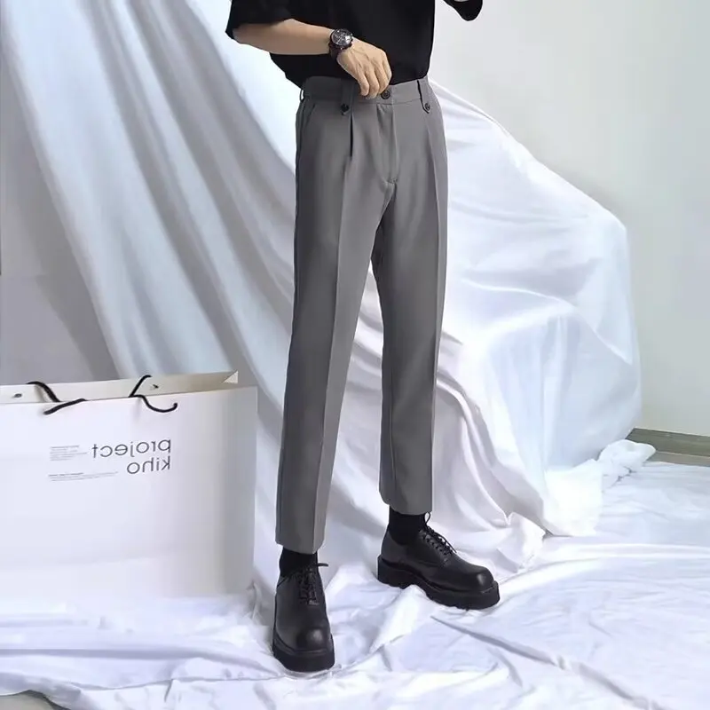 chinese dress ladies Black suit pants elastic waist thin casual pants summer pants loose wi   Lee Nhi Boutique