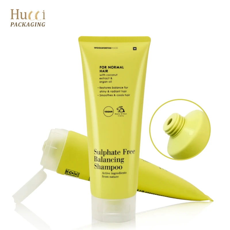 200ml 250ml Yellow Empty Soft Squeeze Cosmetic Bioplastic Sustainable  Tubes for Shampoo Body Lotion  Packaging