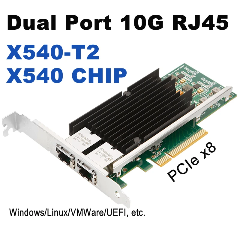 X540-T2 10gbe Dual Port Pcie X8 Server Network Card by Lekuo