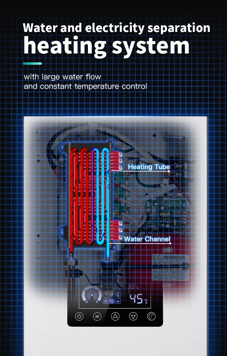 Jnod 5.5kw Instant Radiant Floor Heating System Boiler For Houses Electric Heater Boiler For