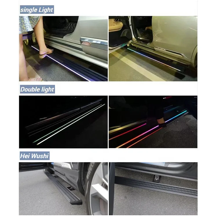 Led Light App Control Accessories Original Foot Pedal Bars Side Step Running Boards for SUV Chery Jietu X70 19 20 21 22 23 24