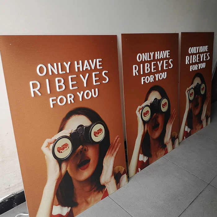 3D LED Illuminated Acrylic Letters - High-Brightness Supermarket Wall Mounted Advertising Sign