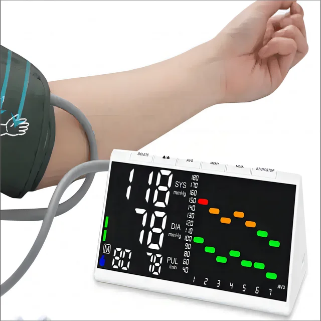 Rechargeable Blood Pressure Machine BP Monitor  Sphygmomanometer Digital Tensiometer Upper Arm Digital Blood Pressure Machine