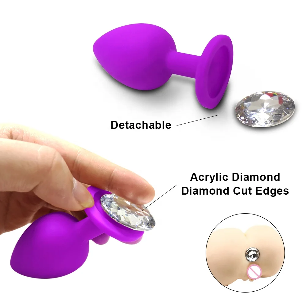 4pcs Set Silicone Round Crystal Anal Plug Women Comfortable Butt Beads Ball Plugs Base Prostate Massager Adult Sex Toys