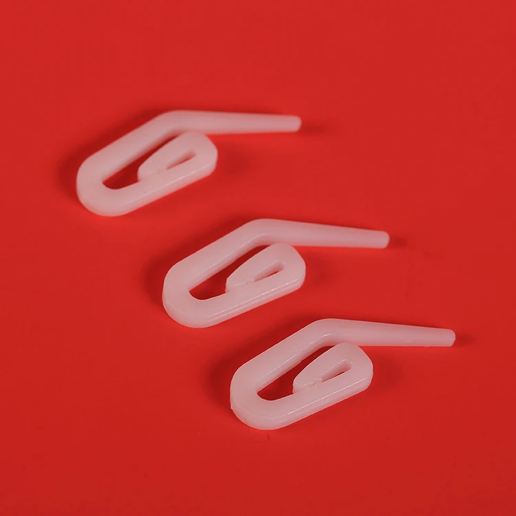 High Quality Customization White Hard 3 cm Window Plastic Curtain Hooks for Curtains
