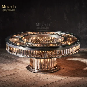 Stylish LED Lighting Crystal Glass Table Lamp Bespoke Classical Contemporary Simple Flexible DC Power Supply for Cocktail Table