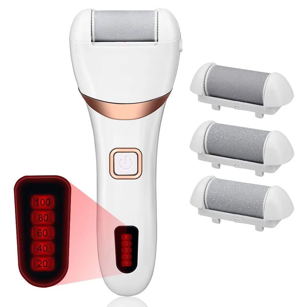 IWEEL Callus Remover for Feet, Rechareable Foot Scrubber Electric Foot File  Pedicure Tools for Feet Electonic Callus Shaver Waterproof Pedicure kit for  Cracked Heels and Dead Skin with 5 Roller Heads 