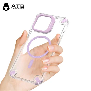 ATB 2024 New Design  Magnetic PC Shock Case for iPhone 13 15 Pro max Phone Case