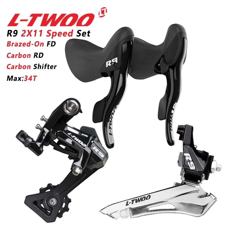 L-TWOO R9 11速シフター ブラック Ltwoo R9 2 × 11速シフターレバー22道路自転車シフトブレーキ9v