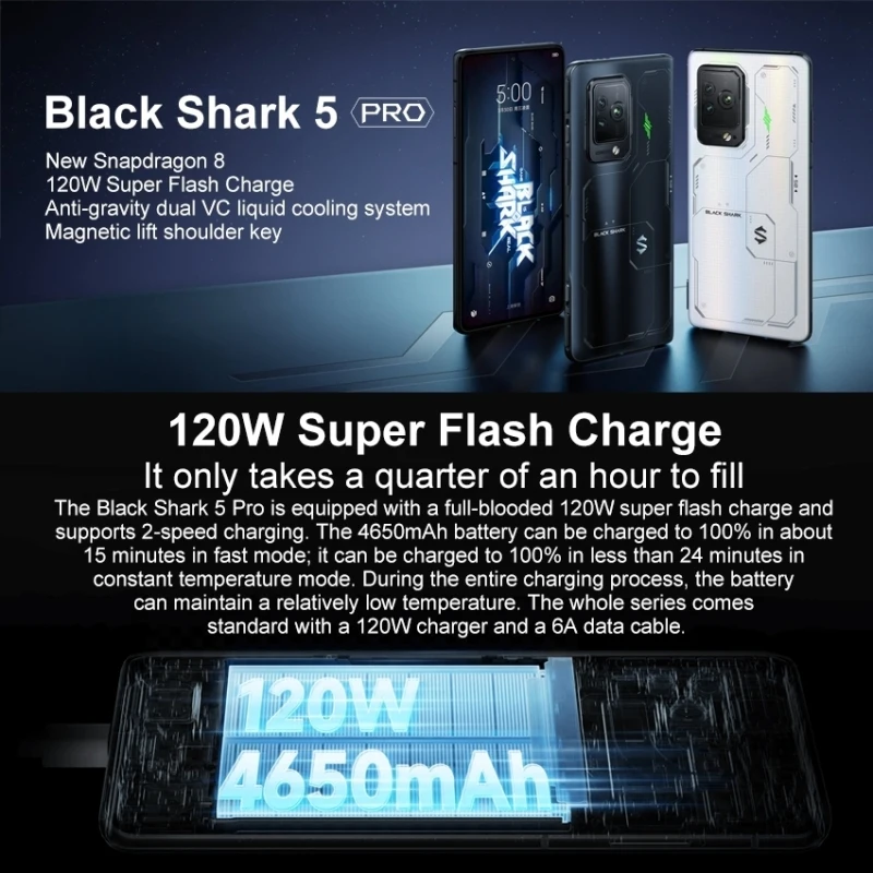 Black Shark 5 Pro smartphone packs 'Anti-Gravity Dual-VC cooling' tech