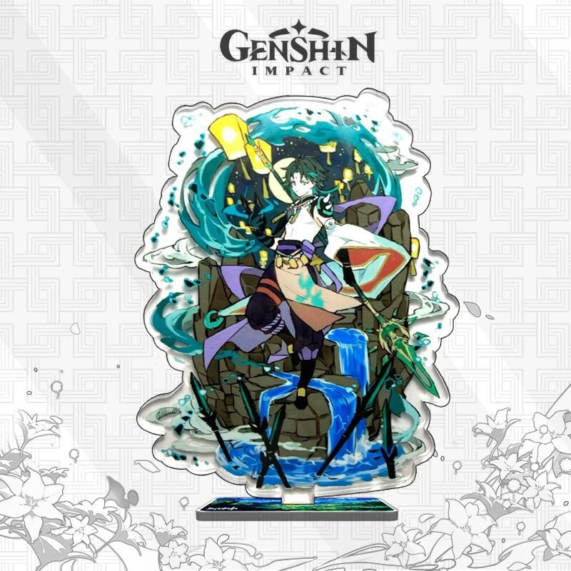 Genshin Impact Genshin Fes 2021 Acrylic Figura & Portachiavi Traveler Aether 9 Cm Mihoyo 6974096535590