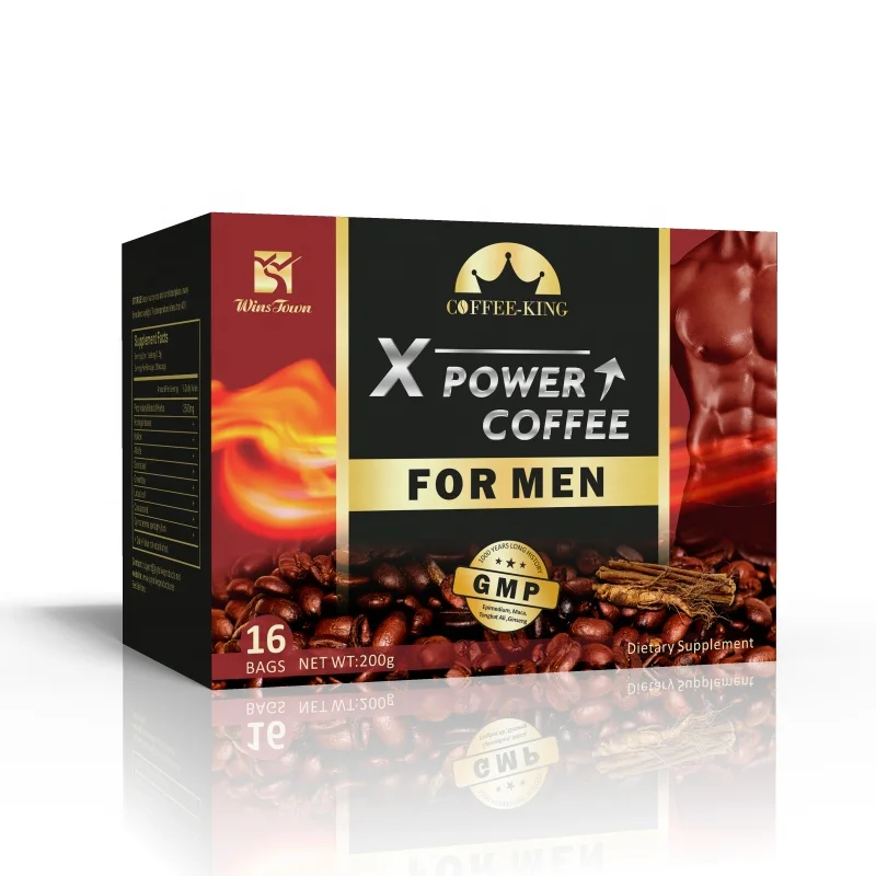 Private Label Max Man Power Maca Energy Coffee Tongkat ali Herbal Instant Maca Coffee for Men XPOWER Coffee