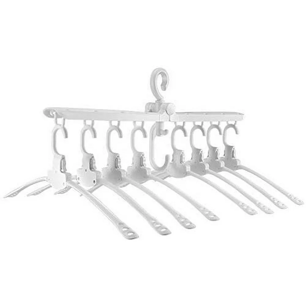 Percha mágica multifuncional Plástico plegable de almacenamiento mágico Rack de ropa 8 en 1 Percha mágica multifuncional Plástico plegable de almacenamiento mágico Rack de ropa 8 en 1