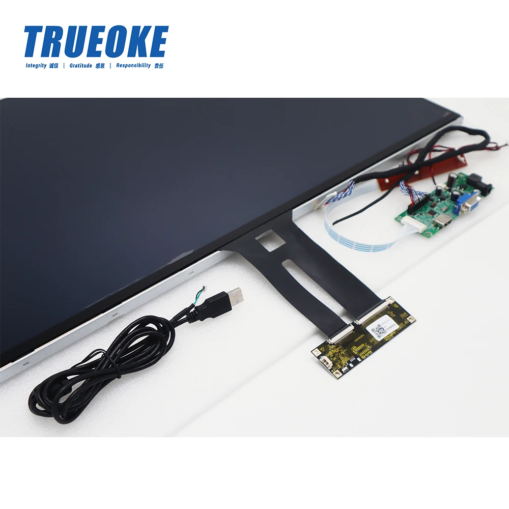 TRUEOKE Factory IP65 Waterproof Multiple Touch Screen 27 inch High Brightness Touch Points LCD Touch Monitor Display Module