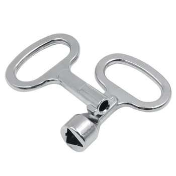 Triangle Cabinet Spanner Key Wrench Locks for Drawer, Switch Electric Cabinet, Control Cabinet, etc, Silver Tone