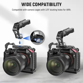 NEEWER Camera Top Handle with 3/8" ARRI Locating Pins, Comfort Silicone Grip detail image